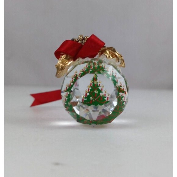 Vintage Avon Crystal Fauceted Christmas Tree Ornament In Original Box - Picture 2 of 13